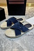 Мужские шлёпанцы Ermenegildo Zegna suede - Navy