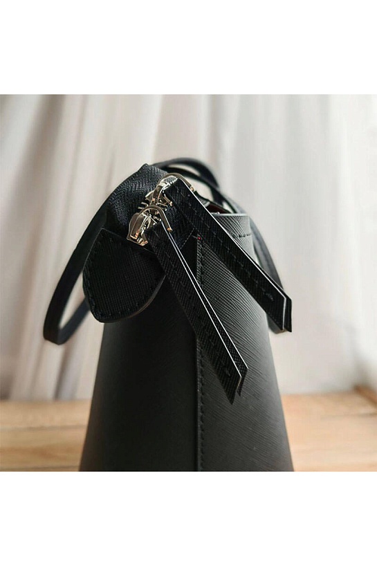 Кожаная сумка-шоппер Prada 34x27 см - Black