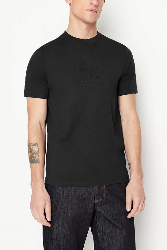 Мужская футболка Armani Exchange чёрного цвета