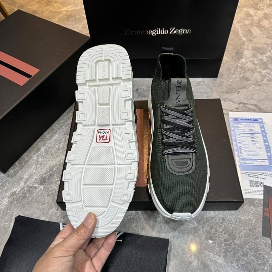 Мужские текстильные кроссовки Ermenegildo Zegna