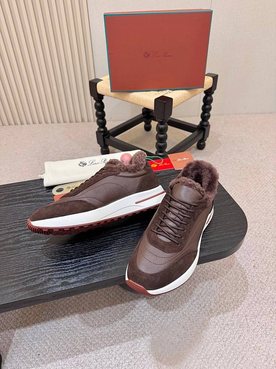 Кроссовки с мехом Loro Piana Week End Walk Evo premium