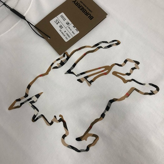 Мужская белая футболка Burberry Premium   