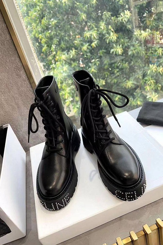 Женские кожаные ботинки Celine Premium