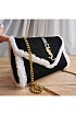 Комбинированная сумка Yves Saint Lauren Envelope Small 23x15 см - Black