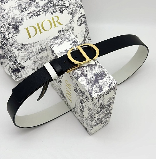 Женский двусторонний ремень Dior Montaigne (ширина 3 см, длина 80 / 85 / 90 см)