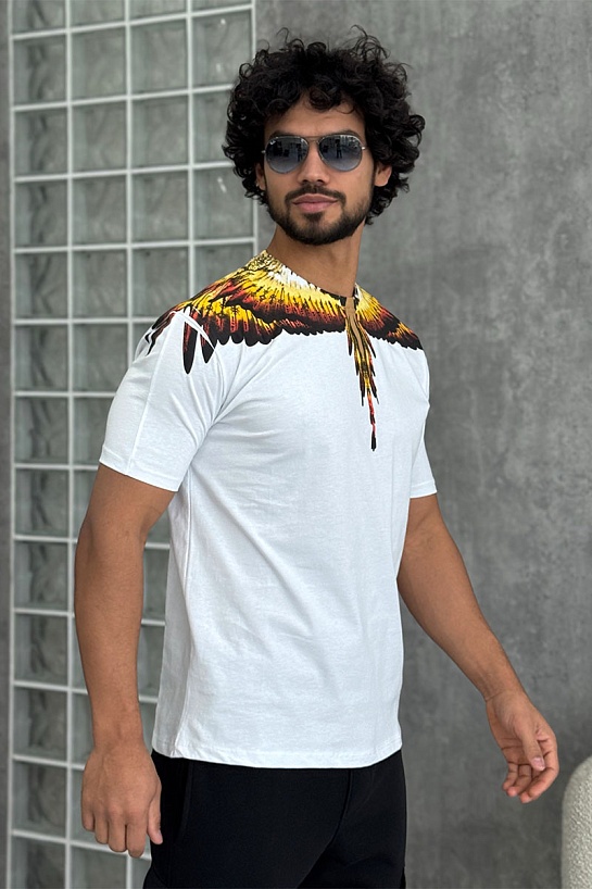 Белая футболка Marcelo Burlon County of Milan Solfolk Wings
