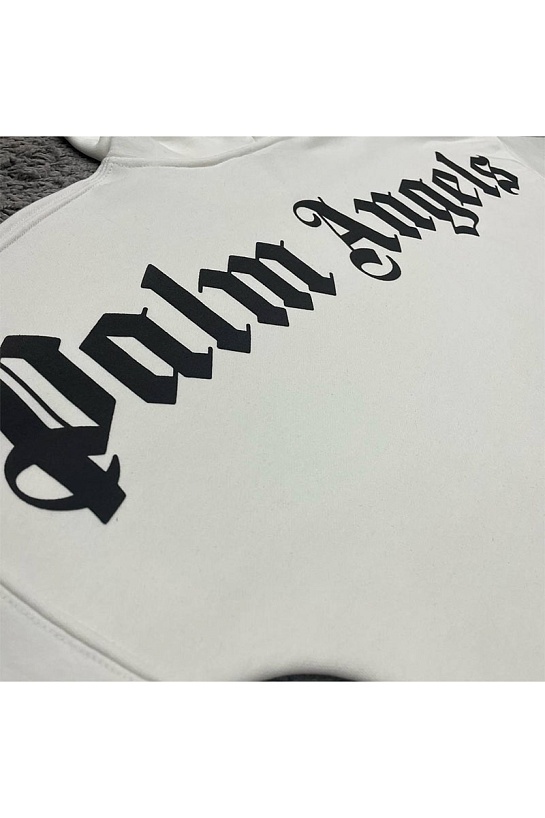 Белое оверсайз худи Palm Angels Classic logo-print