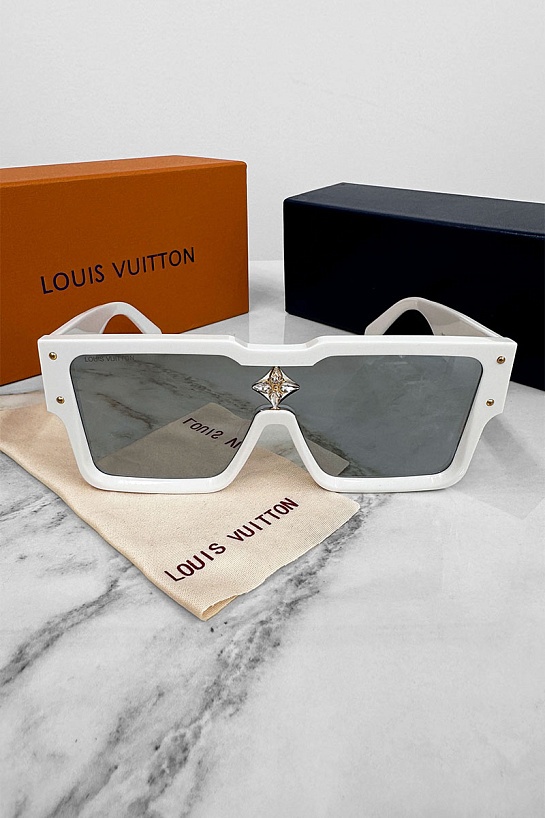 Белые солнцезащитные очки-маска Louis Vuitton