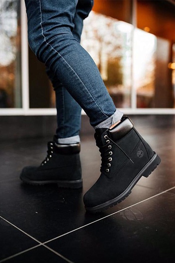 Мужские ботинки Timberland Black Termo   