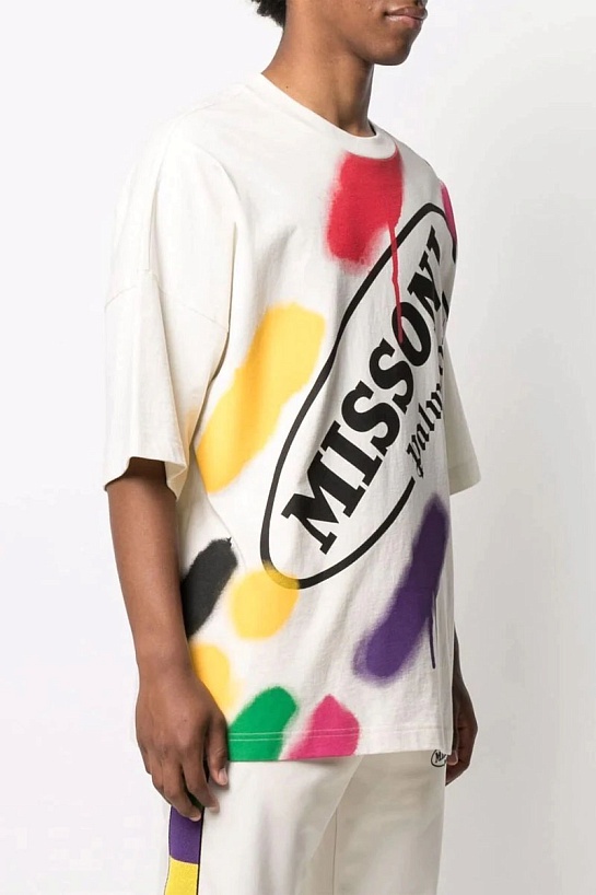 Белая оверсайз футболка Palm Angels x Missoni Sport Loose