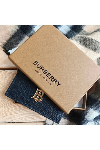 Кожаный кардхолдер Burberry logo-plaque 10x7 см (2 расцветки)   