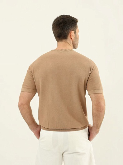Мужская бежевая футболка Loro Piana premium   