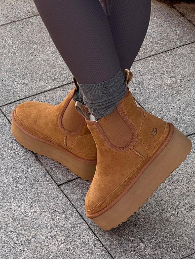 Женские ботинки UGG Neumel Platform - Brown   