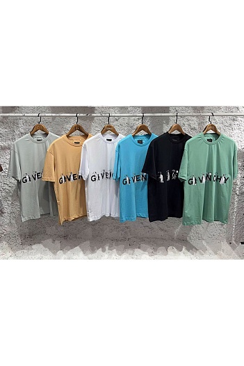 Зелёная оверсайз футболка Givenchy embossed logo   