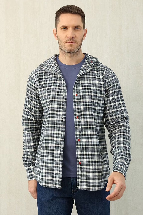 Мужская рубашка Kiton Premium - Light Blue