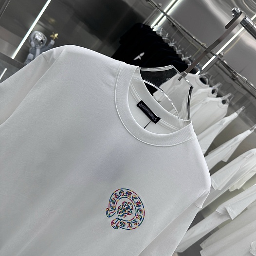 Белая оверсайз футболка Chrome Hearts Premium   