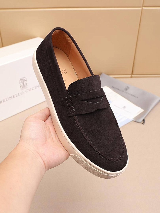 Мужские замшевые лоферы Brunello Cucinelli