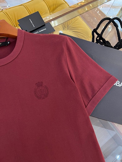 Мужская футболка Dolce & Gabbana Premium - Burgundy   
