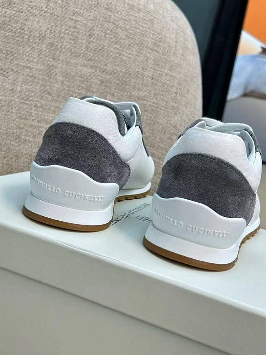 Женские комбинированные кроссовки Brunello Cucinelli low-top premium