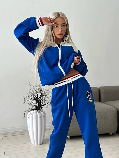 Женский спортивный костюм Gucci синего цвета   