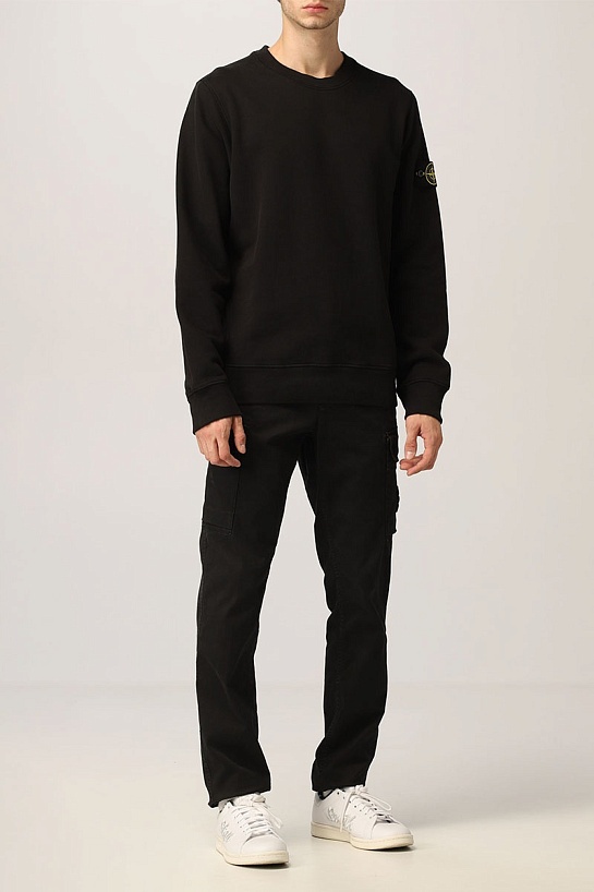 Свитшот чёрного цвета Stone Island compass-patch