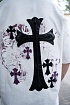Белая оверсайз футболка Chrome Hearts Premium