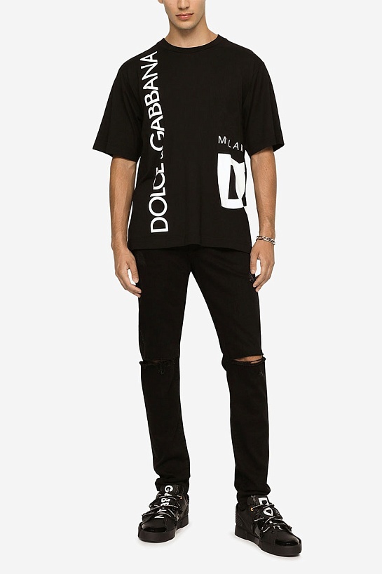Мужская футболка Dolce&Gabbana чёрного цвета