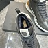 Кожаные кроссовки с мехом Brunello Cucinelli high-top - Grey