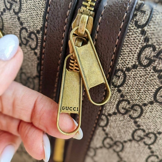Кожаная дорожная сумка Gucci GG monogram 45x28 см