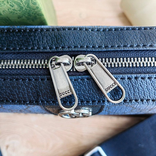 Мужская кожаная сумка Gucci Ophidia GG 22x16 см