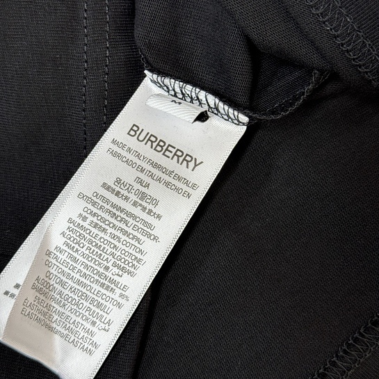 Мужская чёрная футболка Burberry premium