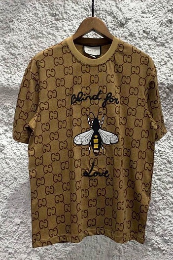 Брендовая оверсайз футболка Gucci Blind for love   