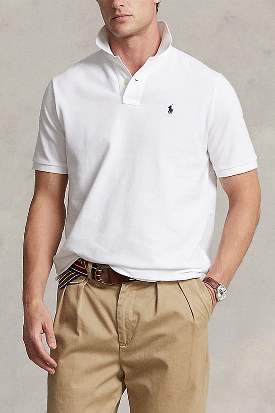 Мужское белое поло Polo Ralph Lauren classic