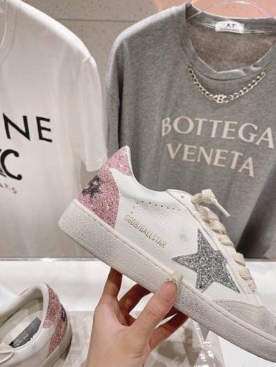 Женские кожаные кроссовки Golden Goose Ball Star premium   