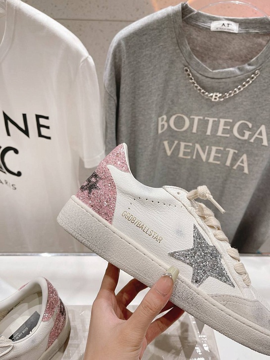 Женские кожаные кроссовки Golden Goose Ball Star premium