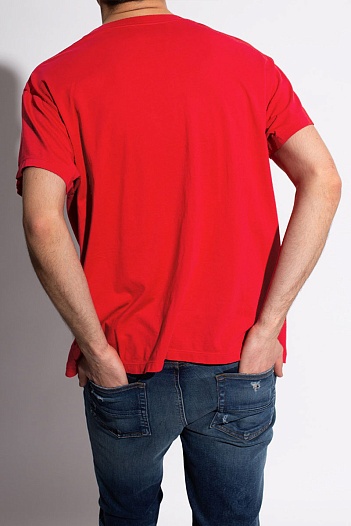 Футболка красного цвета Amiri core logo   