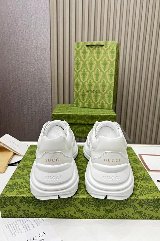 Кожаные кроссовки Gucci Rhyton - White
