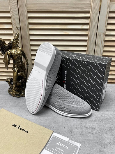 Мужские текстильные лоферы Kiton   
