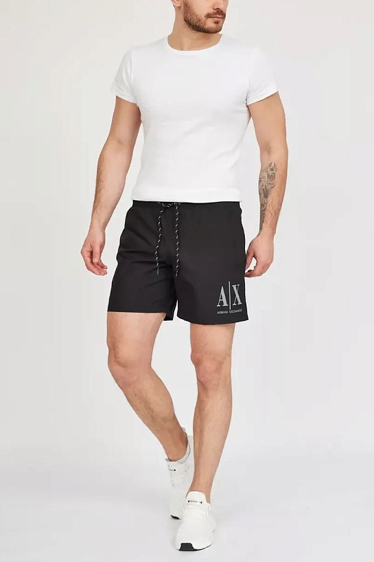 Мужские чёрные шорты Armani Exchange