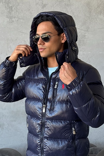 Куртка тёмно-синего цвета Polo Ralph Lauren pony-embroidered   