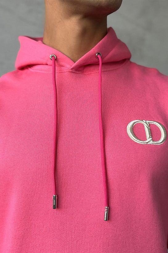 Мужское розовое худи Dior 'CD Icon'