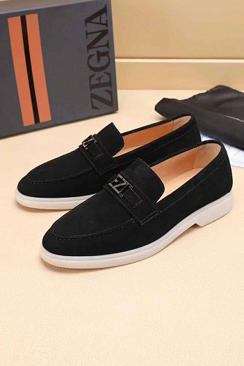 Мужские замшевые лоферы Ermenegildo Zegna   