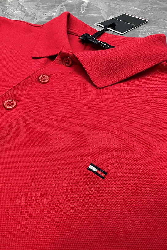Мужское красное поло Tommy Hilfiger