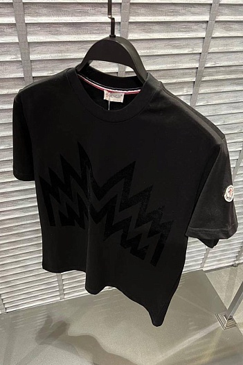 Мужская чёрная футболка Moncler Multi M Logo   