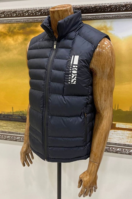 Мужской тёмно-синий жилет Hugo Boss