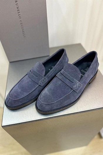 Мужские замшевые лоферы Brunello Cucinelli   