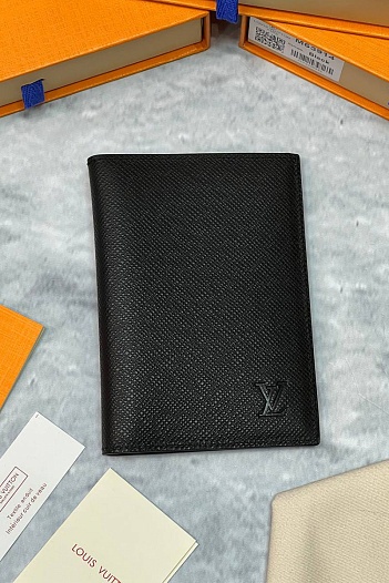 Кожаная обложка для паспорта Louis Vuitton Premium 10x14x2.5 см   