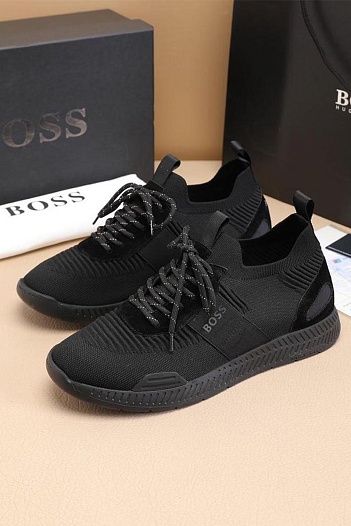 Текстильные кроссовки Hugo Boss Titanium - Black   