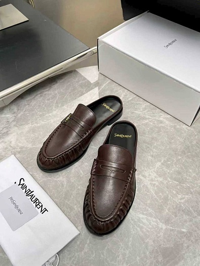 Женские кожаные мюли Yves Saint Laurent premium   