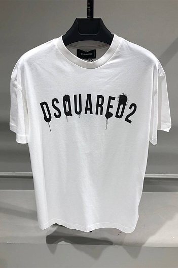 Белая оверсайз футболка Dsquared2   